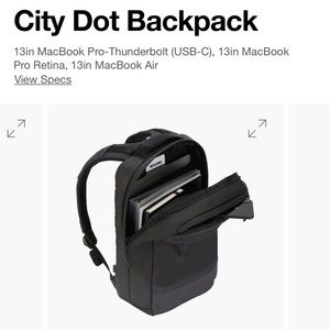 *BRAND NEW* Incase backpack in black. City Dot Ville. Holds 13” laptop.